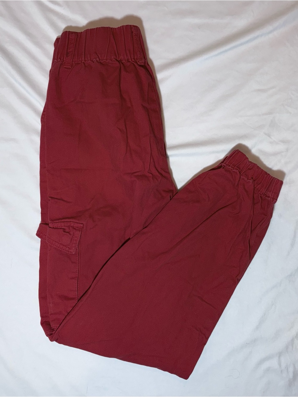 Forever 21 Women's Cargo Joggers - Red
